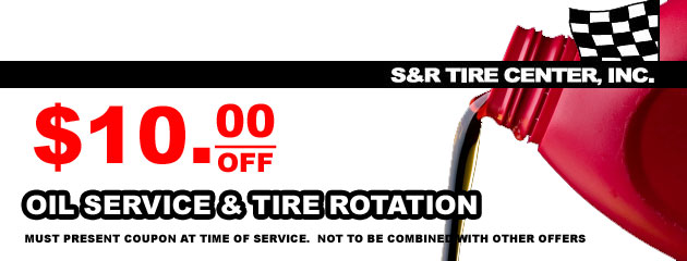 $10.00 Off Oil Service and Tire Rotation